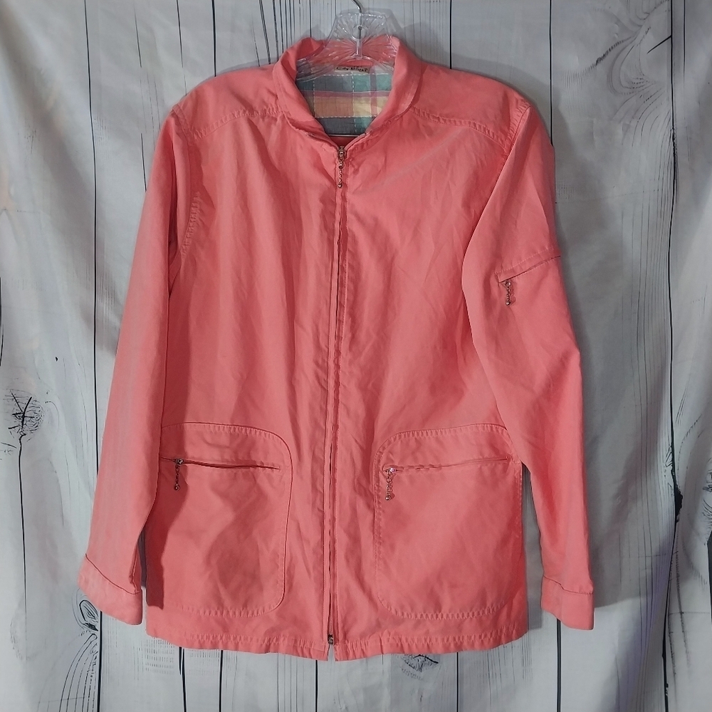 Vintage City Blues By Koret Salmon Pink 90’s style Coquette Windbreaker